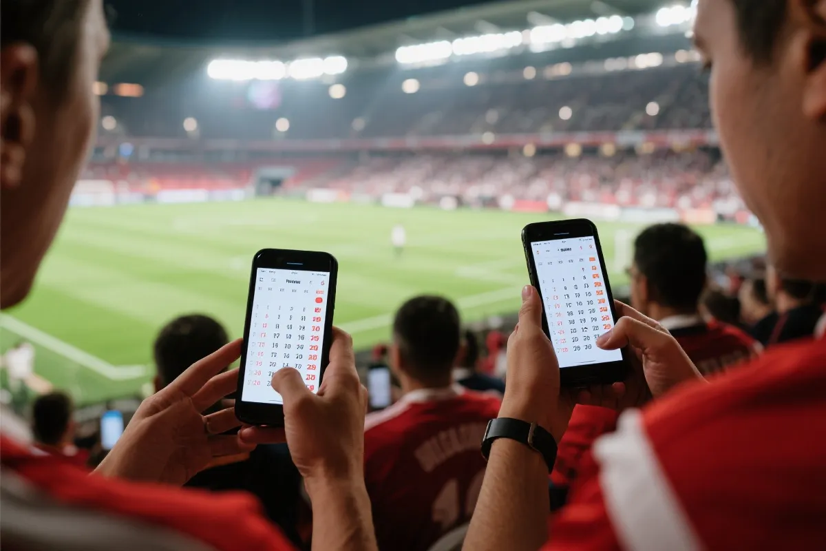 球迷查看世界盃賽程表