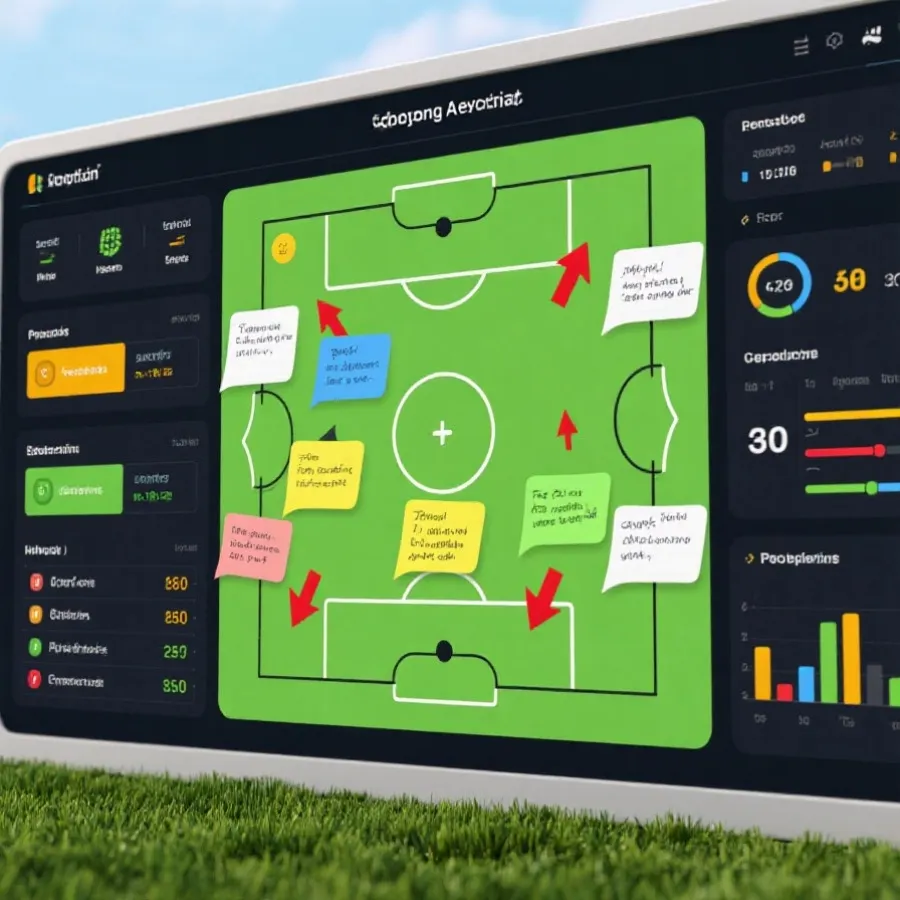 比分預測與比賽數據分析示意圖